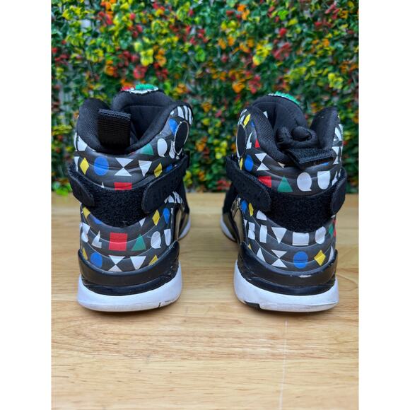 Nike Air Jordan Retro 8 VIII Quai 54 Basketball Sneakers Shoes‎ Black Mens 11 - Picture 7 of 10